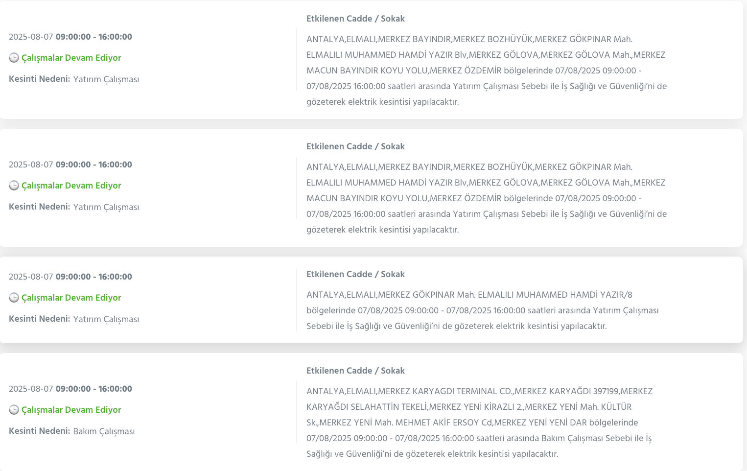 Antalya elektrik kesintisi! AEDAŞ duyurdu, Antalya'da elektrikler ne zaman gelecek, saat kaçta? Antalya elektrik kesintisi! AEDAŞ duyurdu, Antalya'da elektrikler ne zaman gelecek, saat kaçta? - 6. Resim