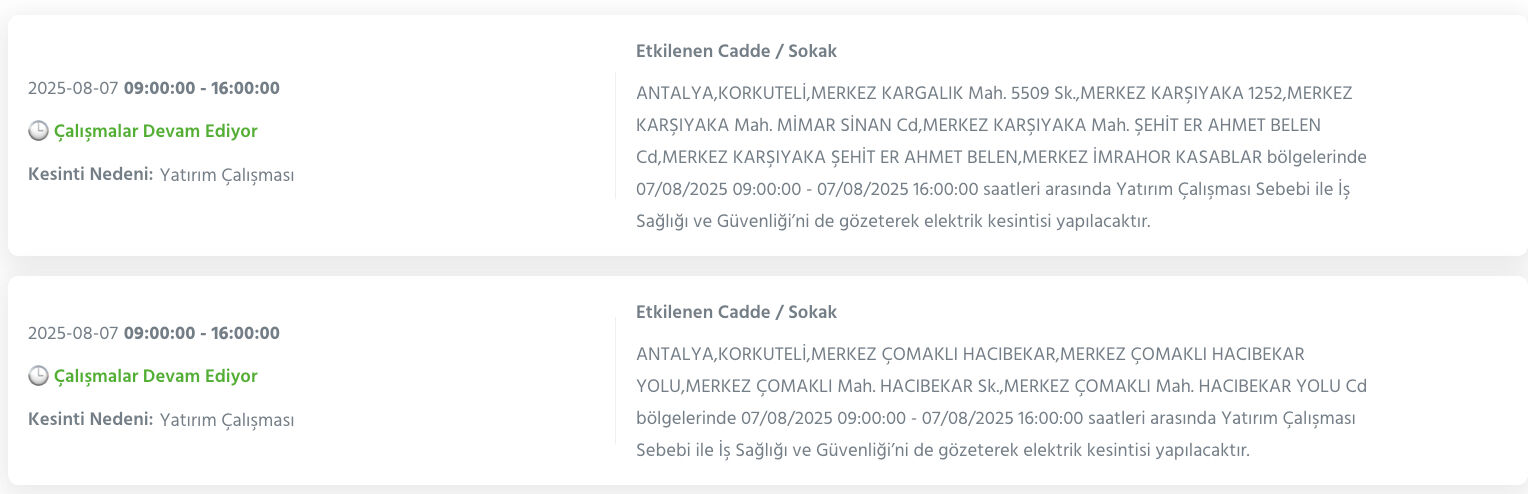 Antalya elektrik kesintisi! AEDAŞ duyurdu, Antalya'da elektrikler ne zaman gelecek, saat kaçta? Antalya elektrik kesintisi! AEDAŞ duyurdu, Antalya'da elektrikler ne zaman gelecek, saat kaçta? - 9. Resim