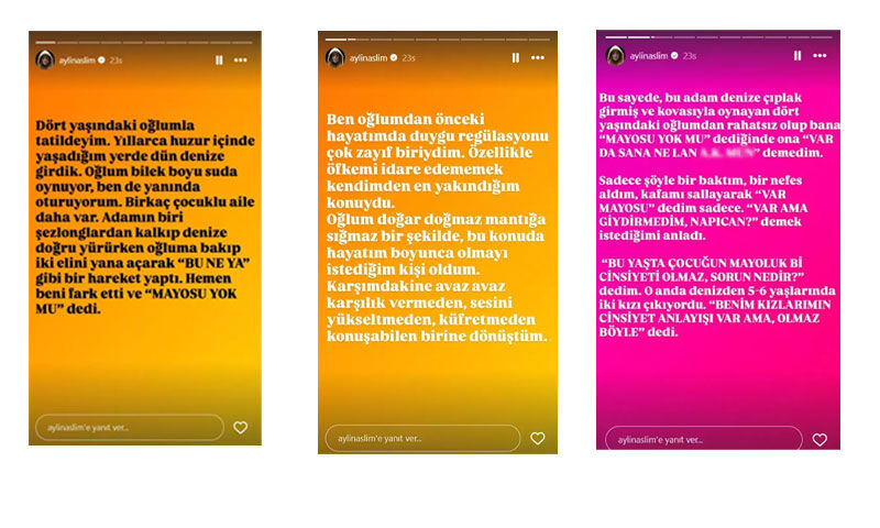Oğlunu çıplak denize sokan Aylin Aslım'a tepki yağıyor! Peki uzmanlar ne diyor? Aylin Aslım oğlunu çıplak denize soktuğu için tepki çekti! Açıklaması gecikmedi: Başınız belaya girer - 2. Resim