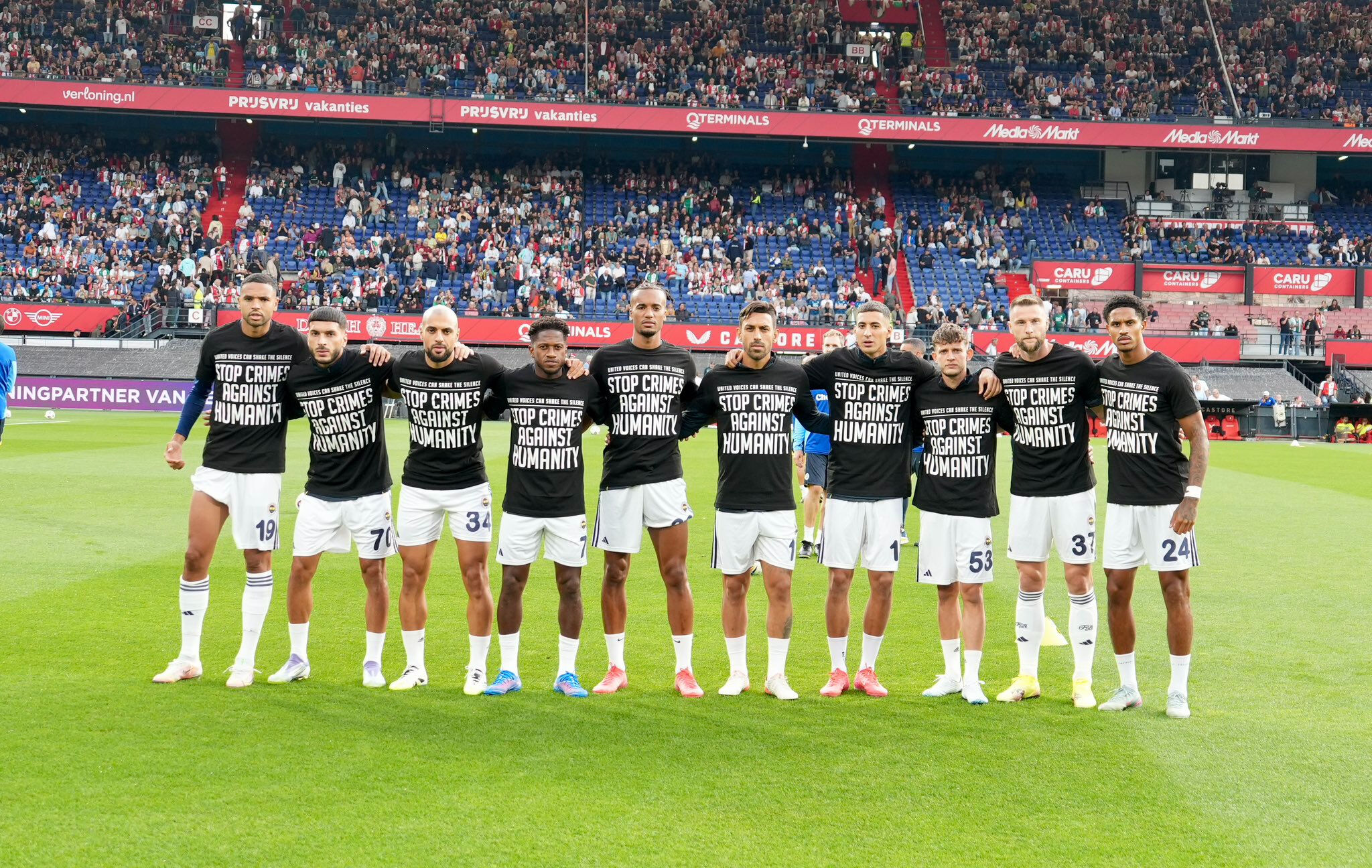 Fenerbahçe Gazze'yi unutmadı! Feyenoord maçında Fenerbahçe Gazze'yi unutmadı! Feyenoord maçında