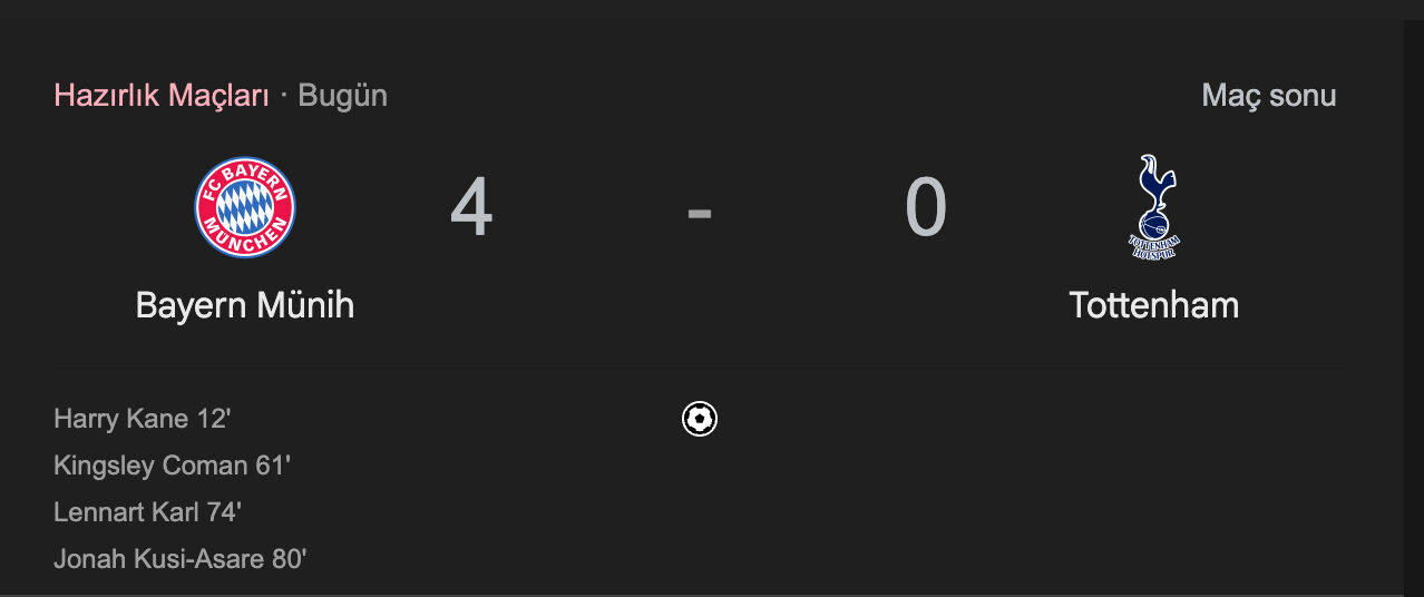 Bayern Münih - Tottenham maçını kim kazandı, kaç kaç bitti? Maç özeti ve skorlar... Bayern Münih - Tottenham maçını kim kazandı, kaç kaç bitti? Maç özeti ve skorlar... - 2. Resim