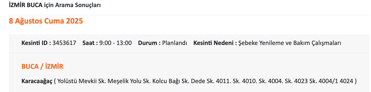 Gaziemir elektrik kesintisi sorgulama: Gediz Elektrik paylaştı, İzmir'de elektrik elektrikler ne zaman gelecek? - 11. Resim