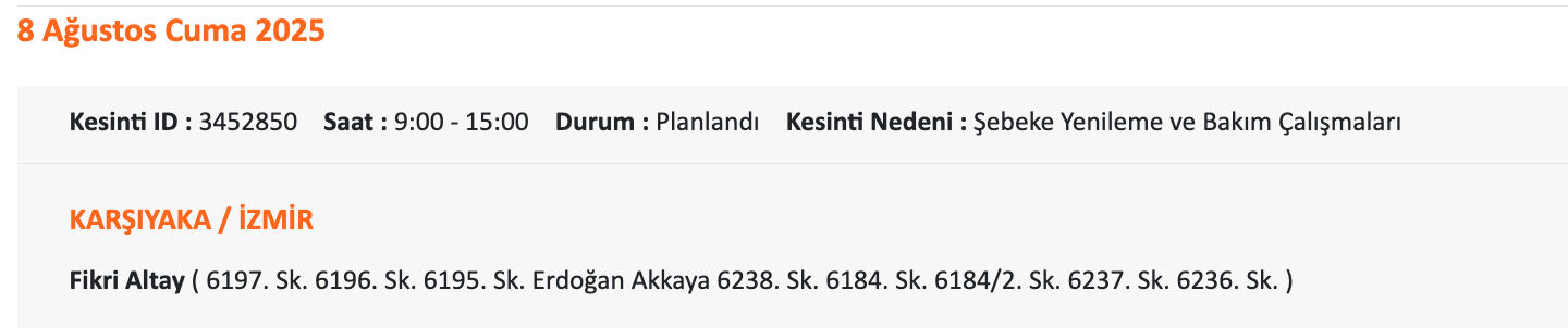 Gaziemir elektrik kesintisi sorgulama: Gediz Elektrik paylaştı, İzmir'de elektrik elektrikler ne zaman gelecek? - 15. Resim