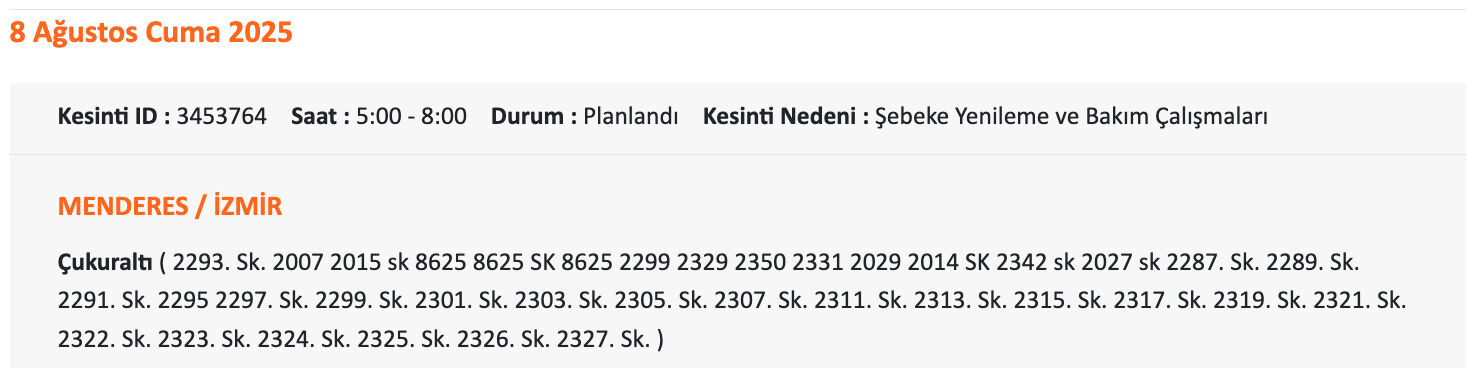 Gaziemir elektrik kesintisi sorgulama: Gediz Elektrik paylaştı, İzmir'de elektrik elektrikler ne zaman gelecek? - 18. Resim