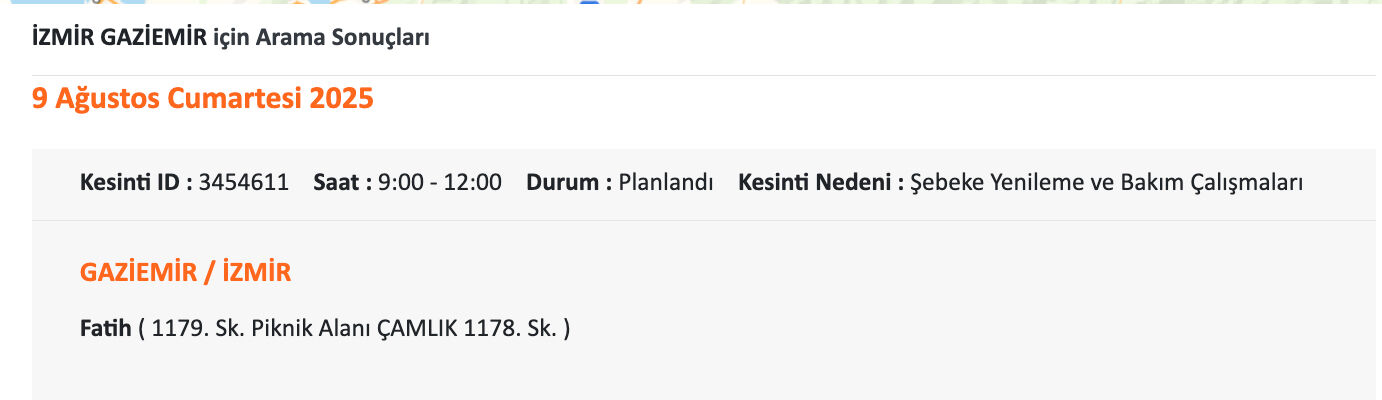 Gaziemir elektrik kesintisi sorgulama: Gediz Elektrik paylaştı, İzmir'de elektrik elektrikler ne zaman gelecek? - 2. Resim