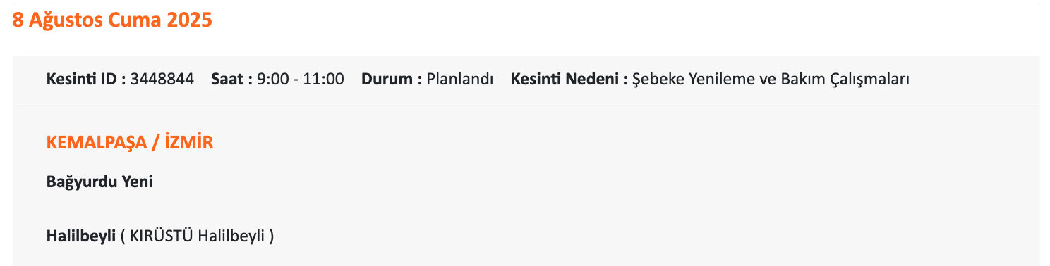 Gaziemir elektrik kesintisi sorgulama: Gediz Elektrik paylaştı, İzmir'de elektrik elektrikler ne zaman gelecek? - 16. Resim