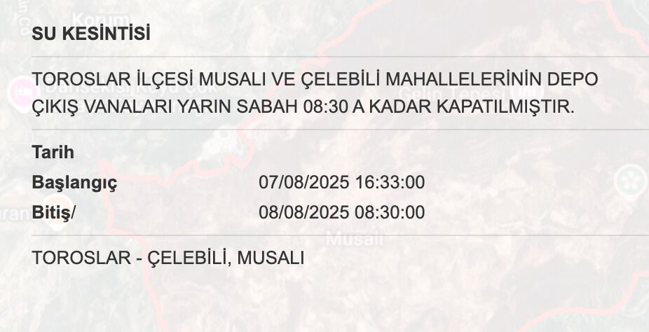 Mersin Yenişehir su kesintisi listesi paylaşıldı! MESKİ duyurdu, Mersin'de sular ne zaman gelecek? Mersin Yenişehir su kesintisi listesi paylaşıldı! MESKİ duyurdu, Mersin'de sular ne zaman gelecek? - 4. Resim