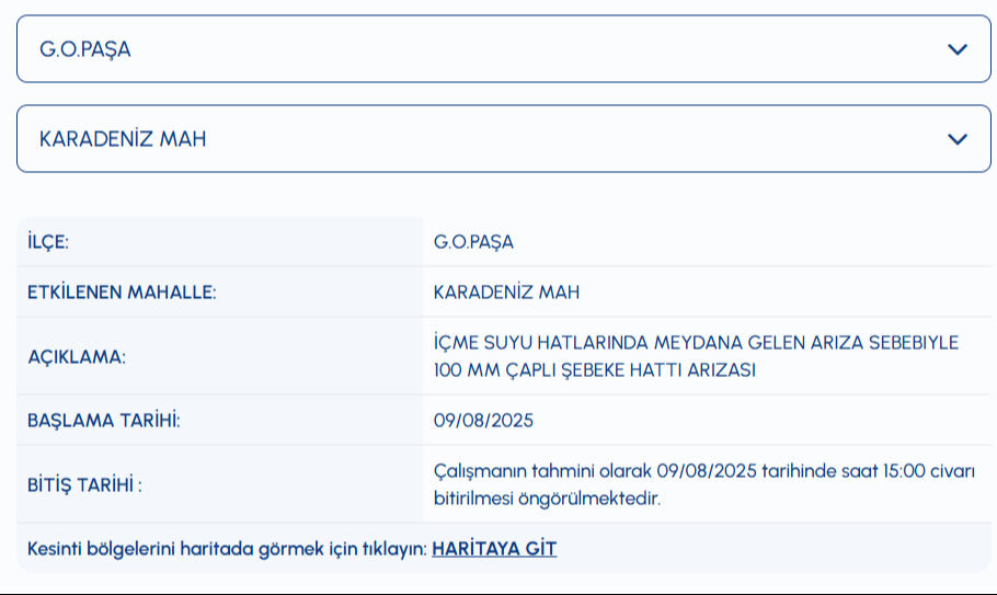İstanbul İSKİ su kesintisi! 9 Ağustos İstanbul su kesintisi ne zaman bitecek? - 2. Resim