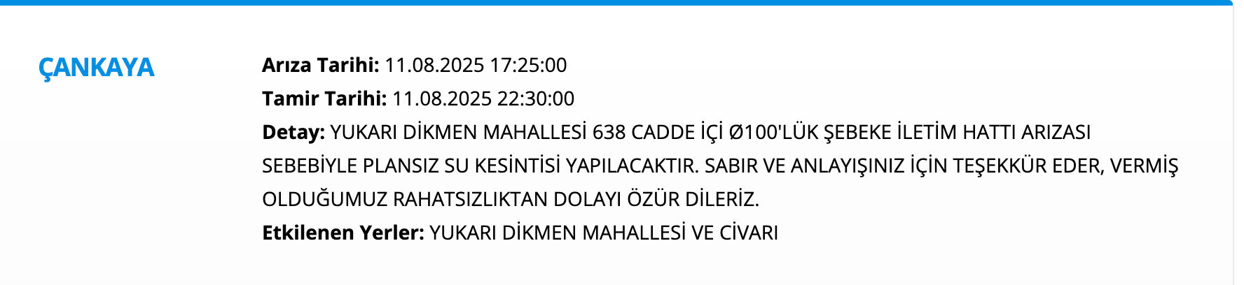 Ankara Sincan su kesintisi son dakika! ASKİ duyurdu, Ankara'da sular ne zaman gelecek? - 7. Resim
