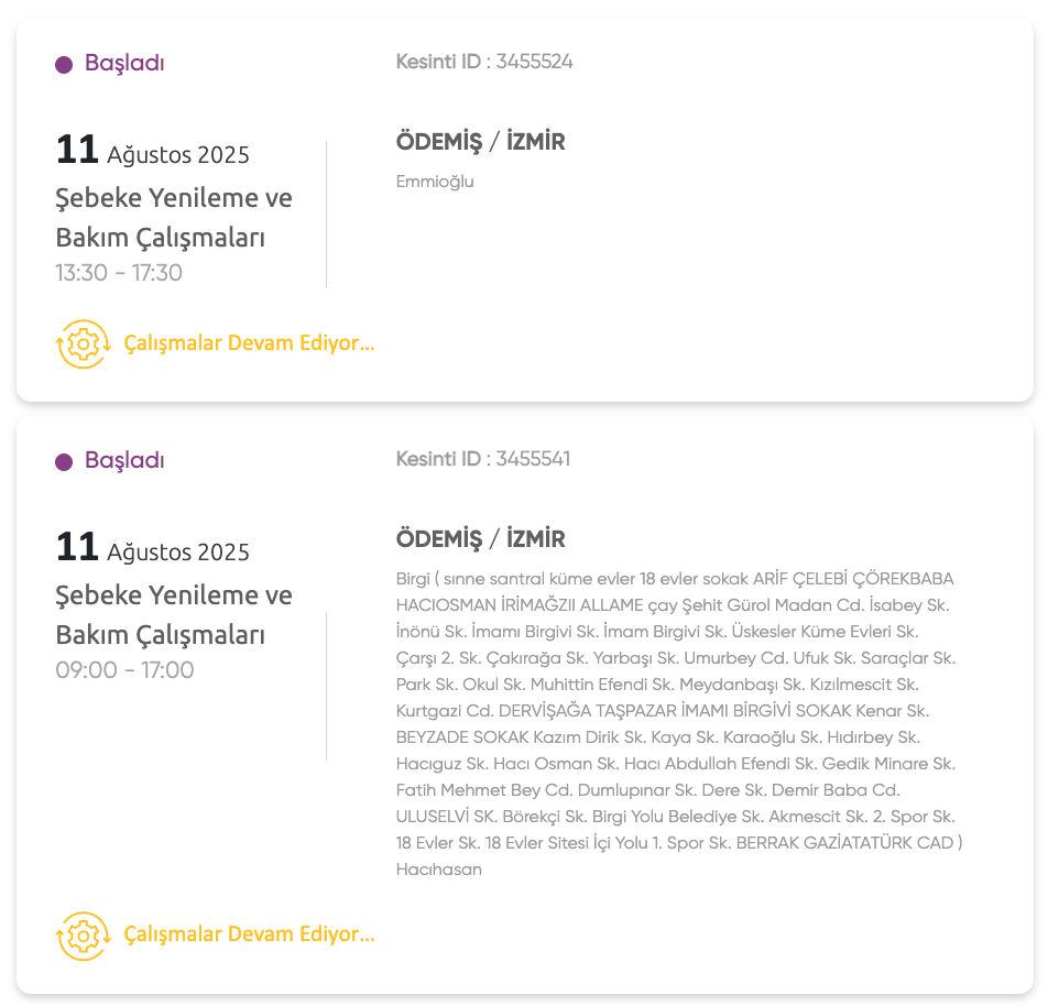 Gediz Elektrik Kesinti Sorgulama: 11-12 Ağustos İzmir elektrik kesintisi ne zaman bitecek, elektrikler ne zaman gelecek? - 3. Resim