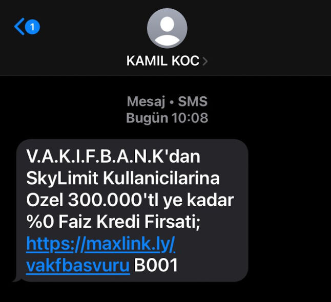Kamil Koç hacklendi mi, çöktü mü? Sahte link mesajları SMS yoluyla iletildi! - 1. Resim