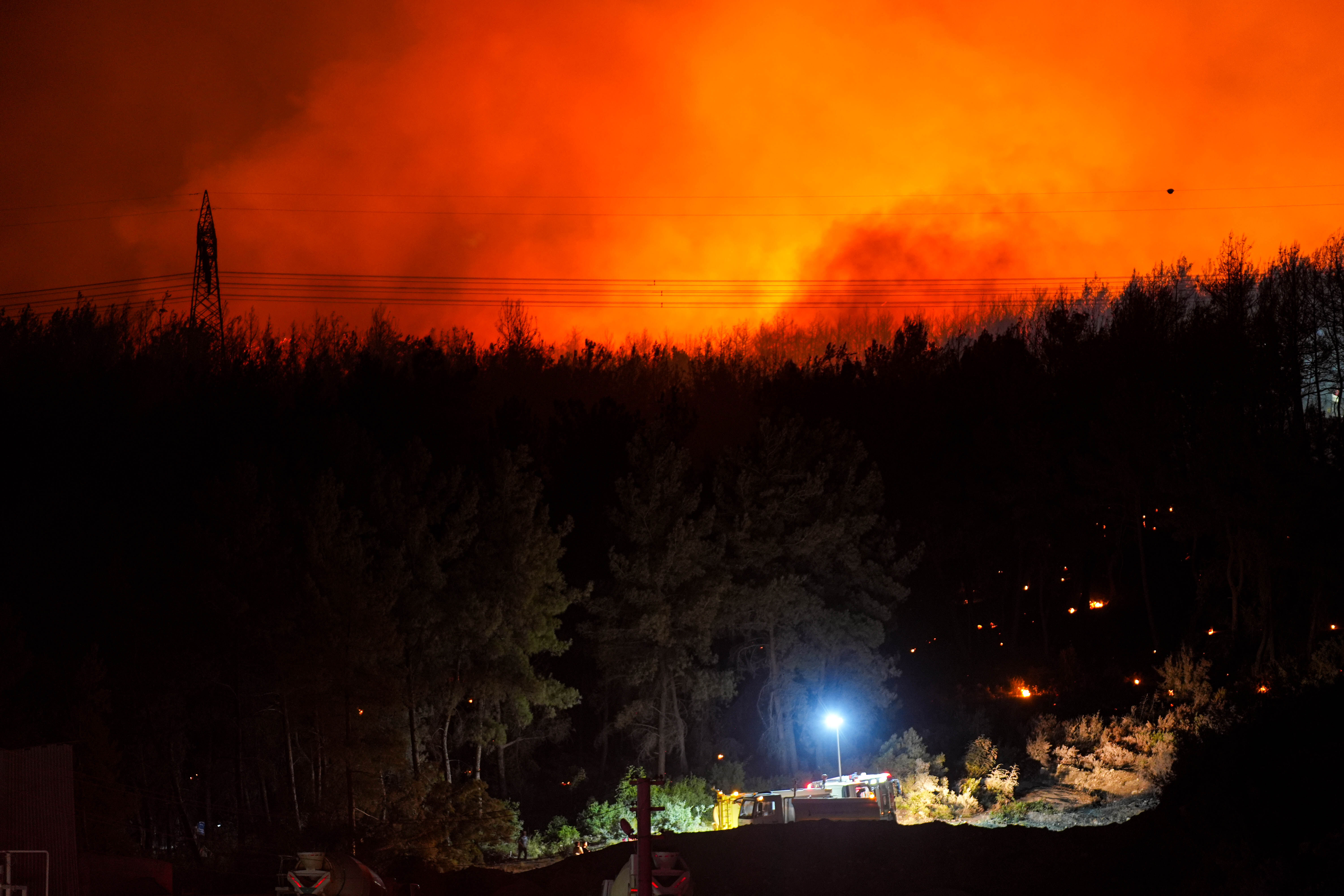İzmir'in iki ilçesinde orman yangını! Alevlerle mücadele sürüyor - 3. Resim