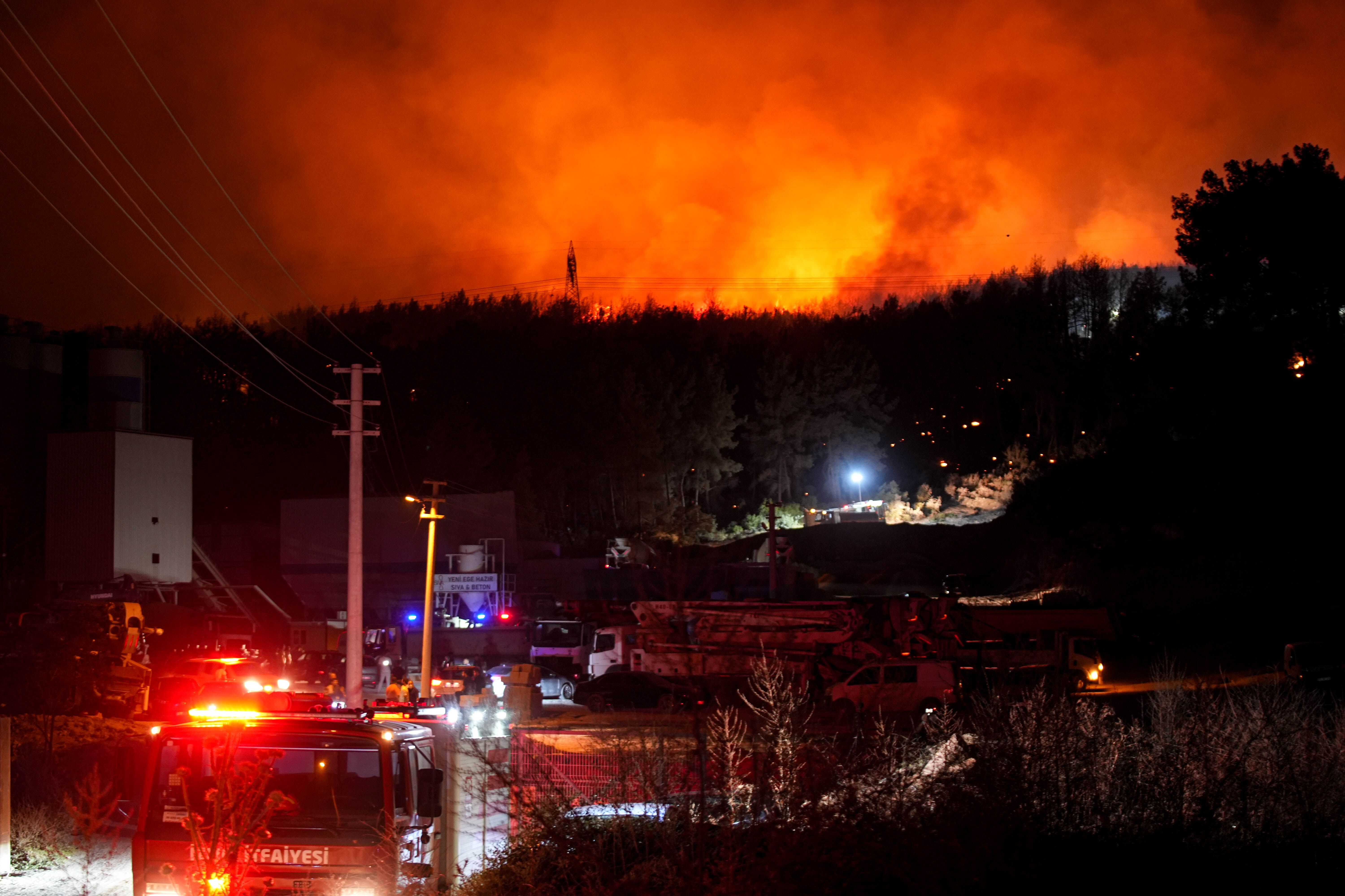 İzmir'in iki ilçesinde orman yangını! Alevlerle mücadele sürüyor - 2. Resim