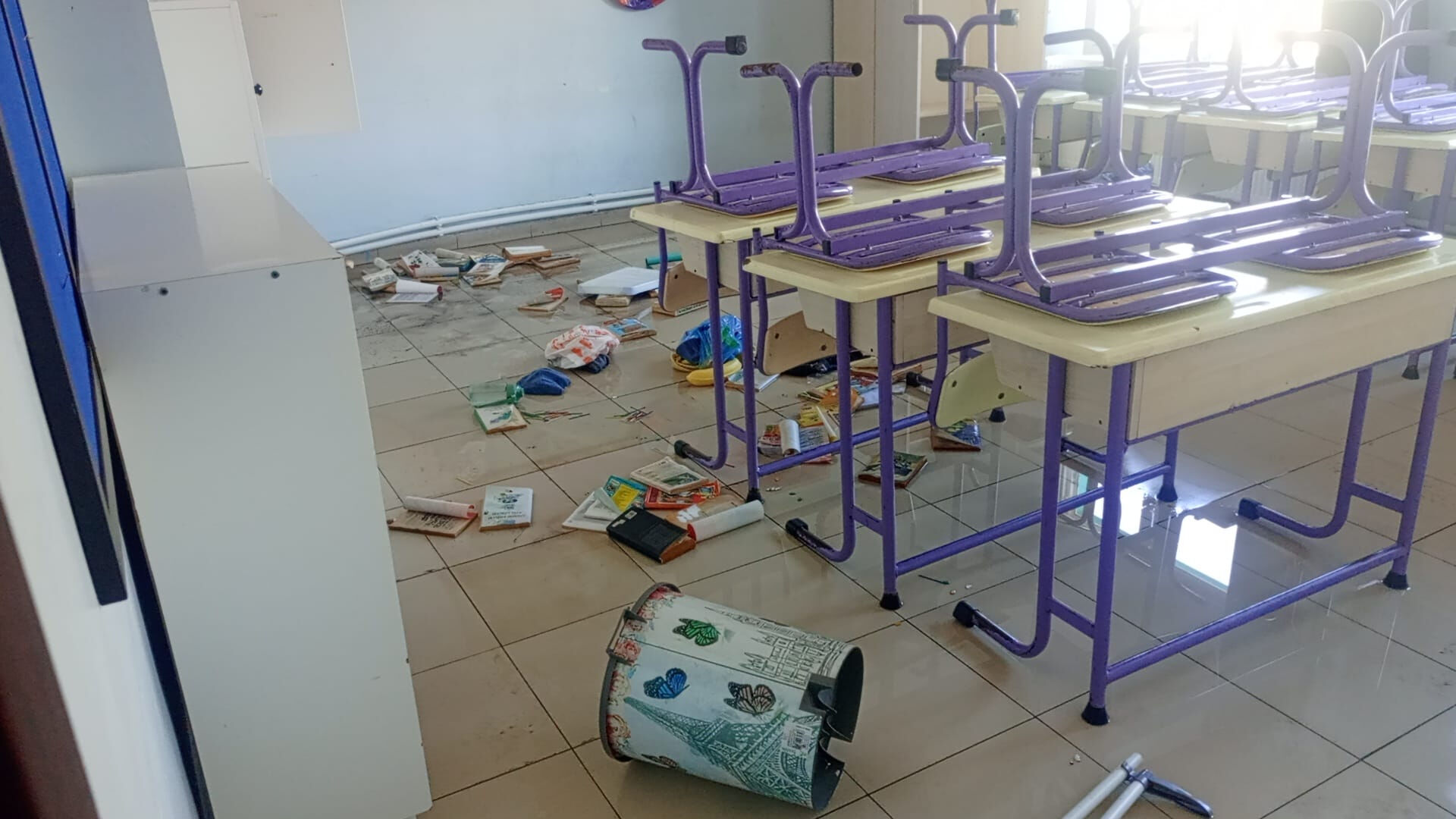 Samsun'da tepki çeken olay: Şehir eşkıyaları okulun altını üstüne getirdi! - 3. Resim