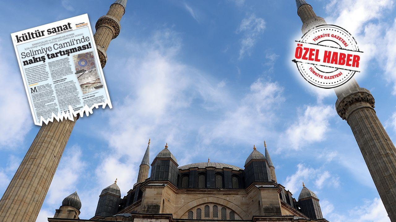Ana kubbe nakışları 16. asırdaki haline çevrilecek! Selimiye Camii &#039;aslına&#039; dönüyor