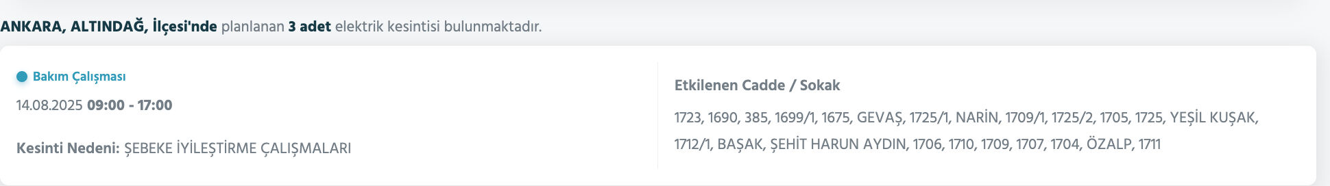 Ankara elektrik kesintisi sorgulama: Başkent EDAŞ duyurdu! Ankara'da elektrikler ne zaman gelecek? Polatlı, Pursaklar... - 9. Resim