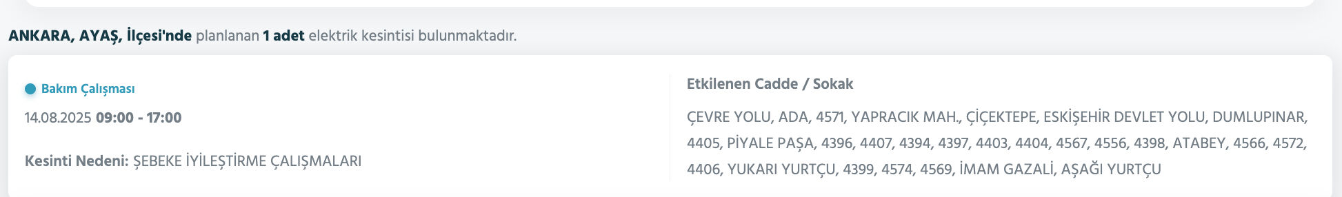 Ankara elektrik kesintisi sorgulama: Başkent EDAŞ duyurdu! Ankara'da elektrikler ne zaman gelecek? Polatlı, Pursaklar... - 12. Resim