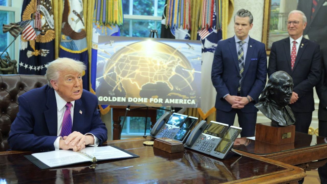 Dünyanın en büyük kubbesi uzaya kuruluyor! Trump duyurdu: Binlerce füze yörüngede konuşlanacak Dünyanın en büyük kubbesi uzaya kuruluyor! Trump duyurdu: Binlerce füze yörüngede konuşlanacak