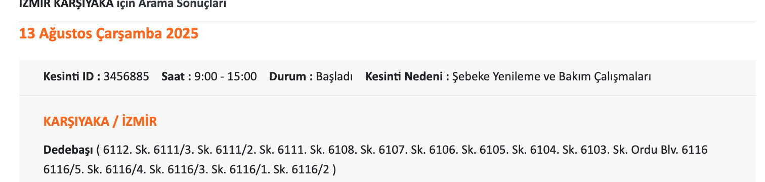 İzmir Karşıyaka elektrik kesintisi: GEDİZ Elektrik'ten vatandaşlara uyarı geldi! İzmir'de elektrikler ne zaman, saat kaçta gelecek? - 18. Resim