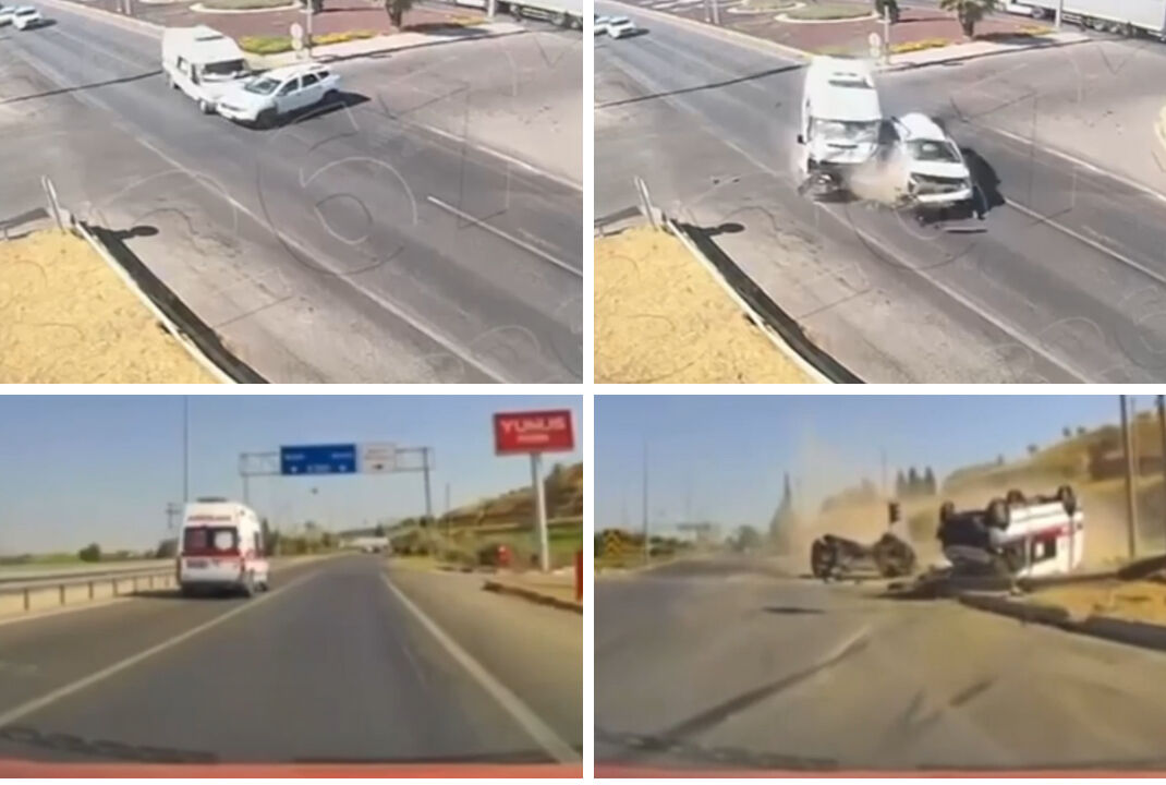 Ortalık can pazarına döndü! Manisa'daki feci ambulans kazasının görüntüleri ortaya çıktı - 2. Resim