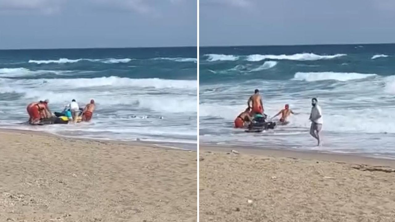 Yasağa rağmen denize girdi, canını zor kurtardı! Yasağa rağmen denize girdi, canını zor kurtardı!