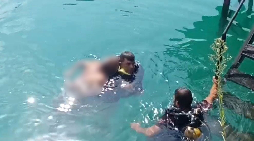 Ölüme böyle atladı! Yüzmek için girdi, cesedi çıkarıldı... Saniye saniye kamerada - 3. Resim