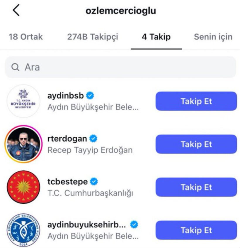 Özlem Çerçioğlu'nun sosyal medyasından görüntü