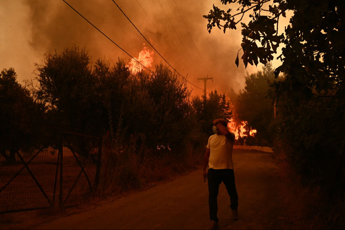 Yunanistan kabusu yaşıyor! Orman yangını otoparka sıçradı: 550 araç küle döndü - 2. Resim