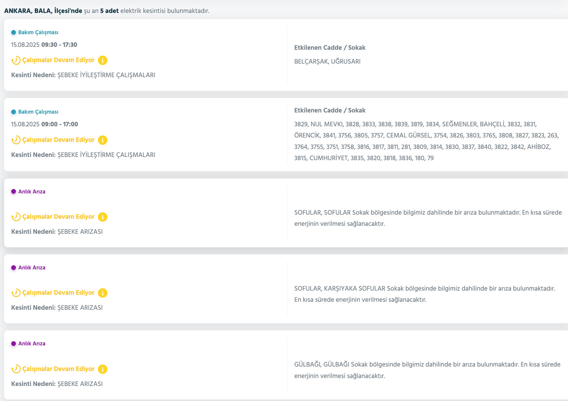 Ankara elektrik kesintisi sorgulama: 15 Ağustos’ta Ankara’da elektrikler ne zaman gelecek? - 6. Resim