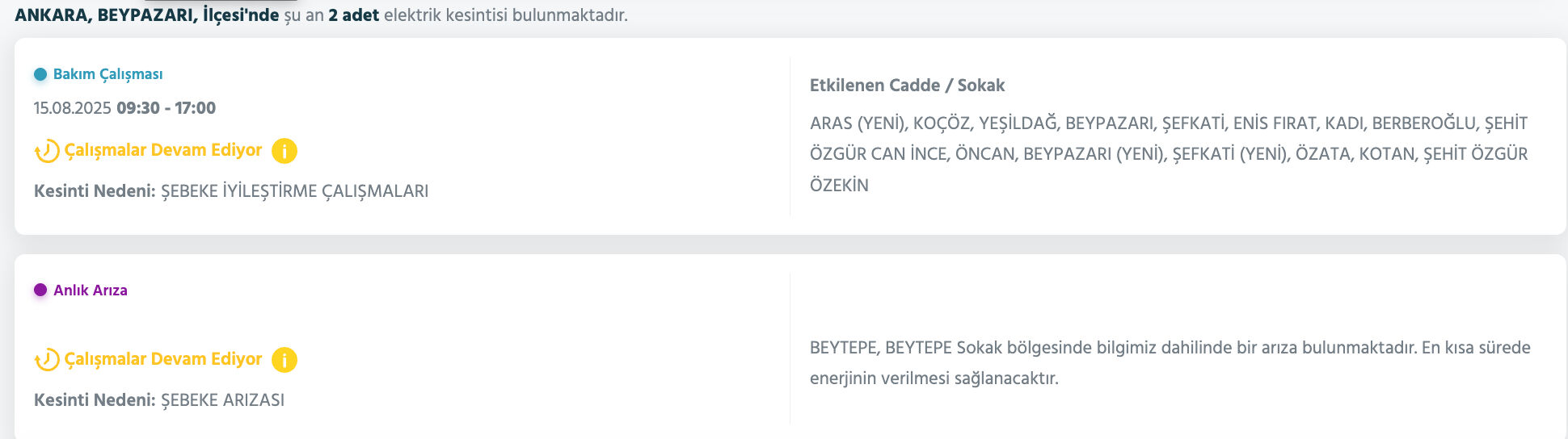 Ankara elektrik kesintisi sorgulama: 15 Ağustos’ta Ankara’da elektrikler ne zaman gelecek? - 7. Resim