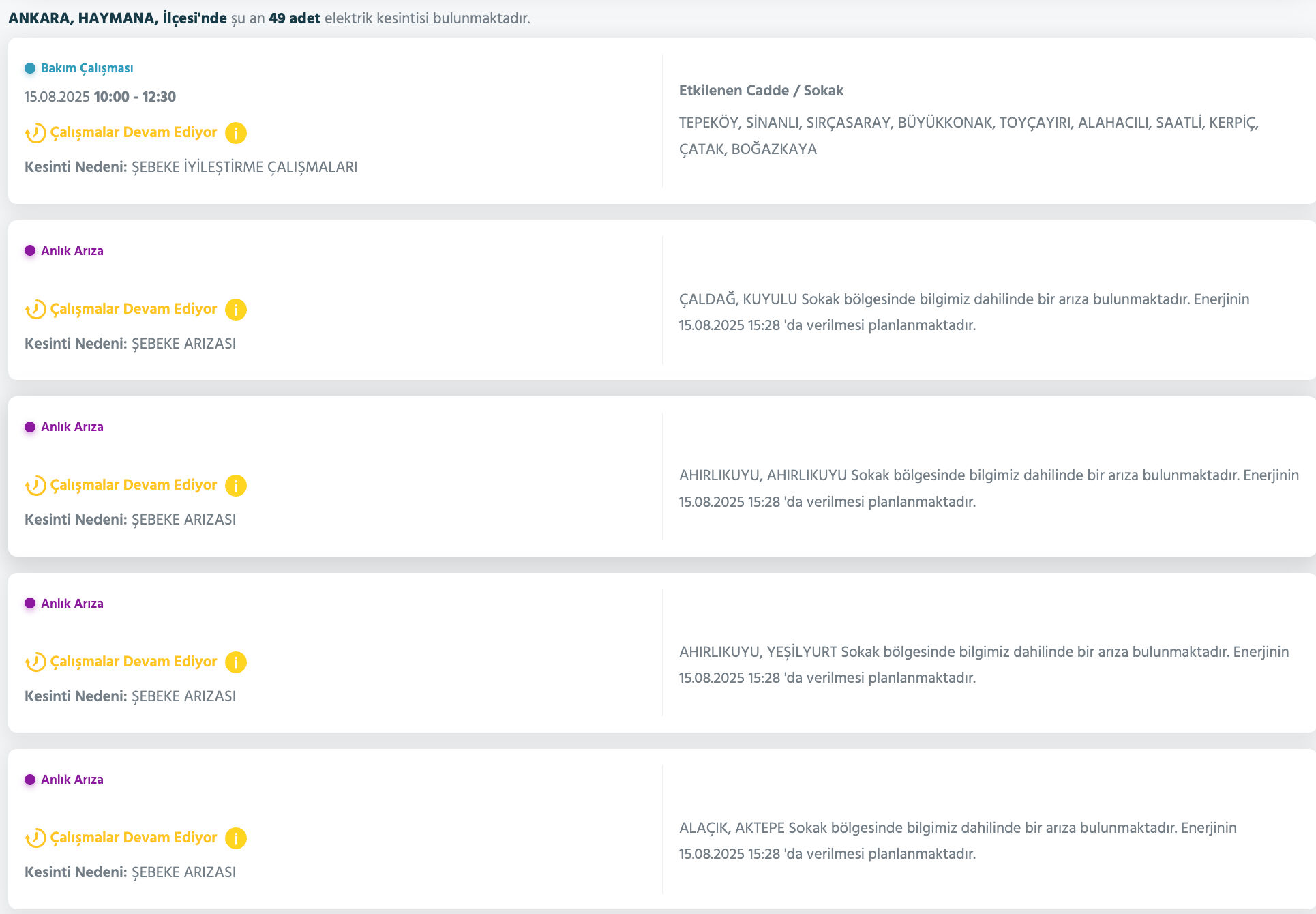Ankara elektrik kesintisi sorgulama: 15 Ağustos’ta Ankara’da elektrikler ne zaman gelecek? - 11. Resim