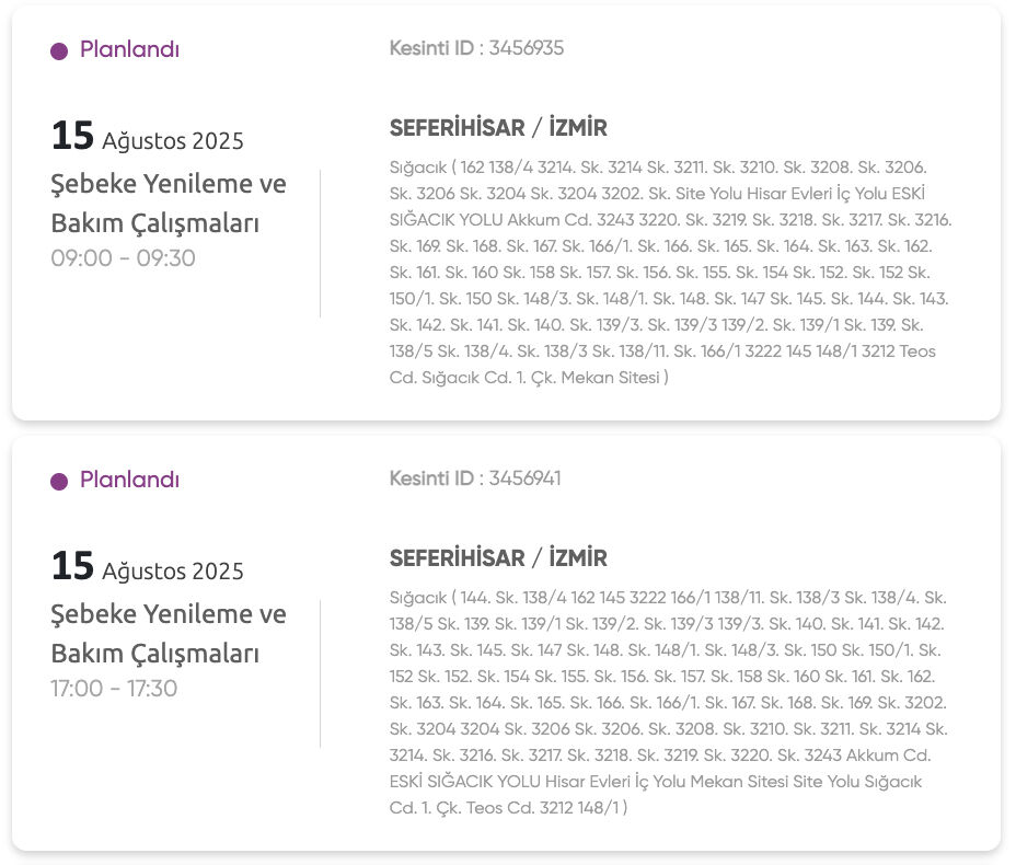 İzmir planlı elektrik kesintisi listesi 15-16 Ağustos: Buca’da elektrikler ne zaman gelecek? - 3. Resim
