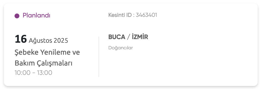 İzmir planlı elektrik kesintisi listesi 15-16 Ağustos: Buca’da elektrikler ne zaman gelecek? - 2. Resim