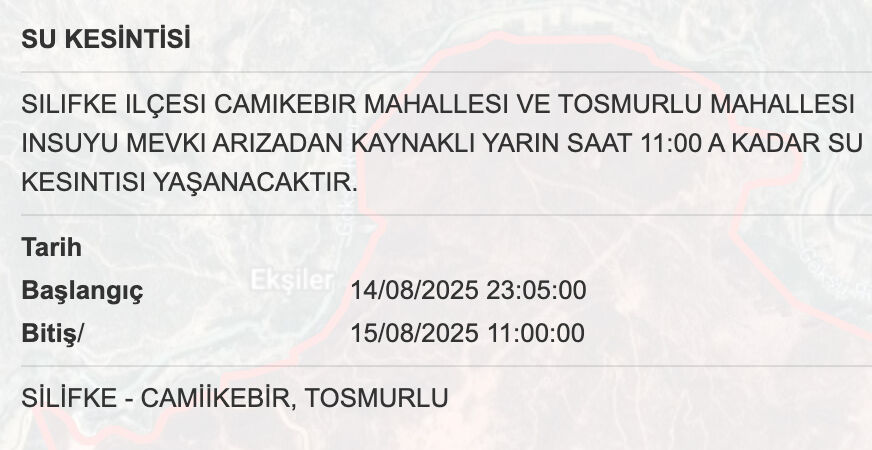 MESKİ su kesintisi sorgulama: Mersin'de sular ne zaman, saat kaçta gelecek? - 7. Resim