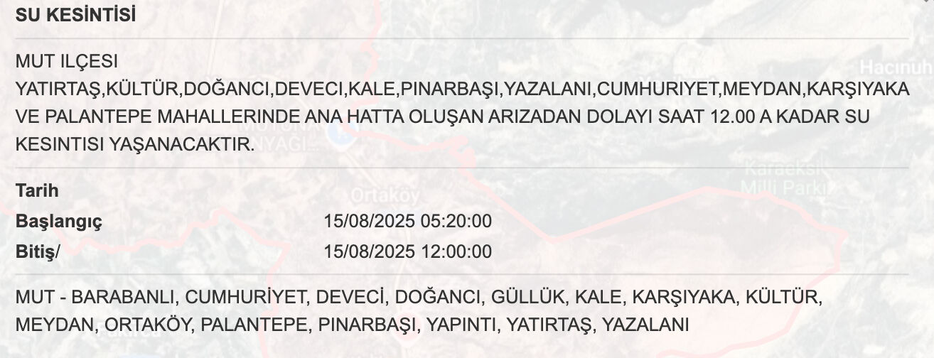 MESKİ su kesintisi sorgulama: Mersin'de sular ne zaman, saat kaçta gelecek? - 5. Resim