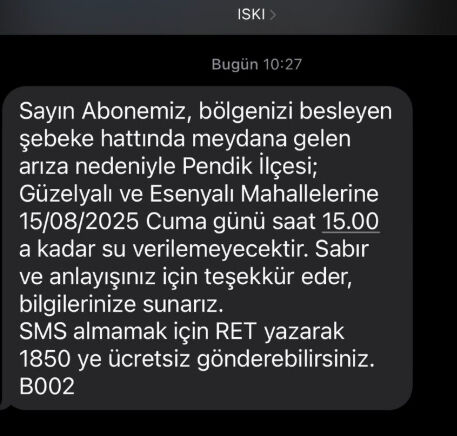 Pendik su kesintisi: İSKİ listeyi duyurdu, Pendik'te sular ne zaman gelecek? - 2. Resim