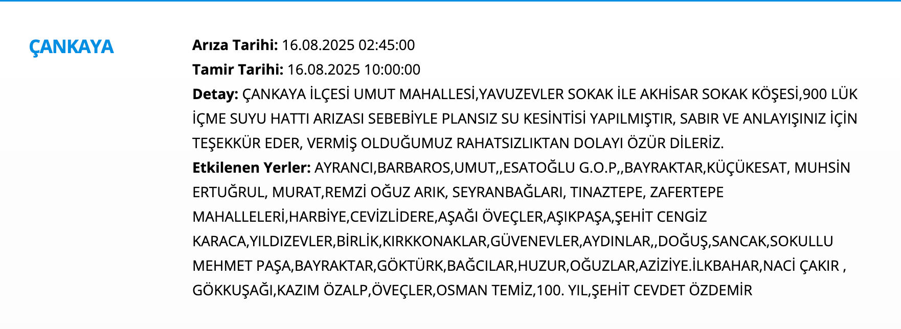 Ankara su kesintisi: ASKİ duyurdu, Ankara'da sular ne zaman gelecek? - 4. Resim