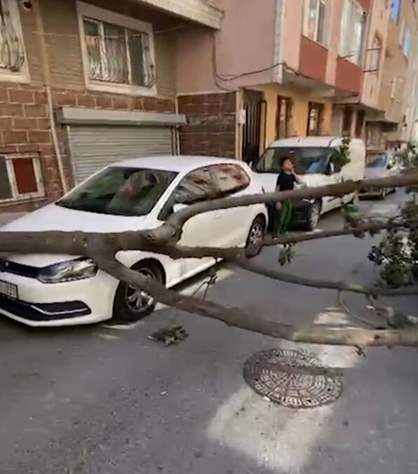 İstanbul'da fırtına! Ağaçlar devrildi, 2 kişi yaralandı - 2. Resim