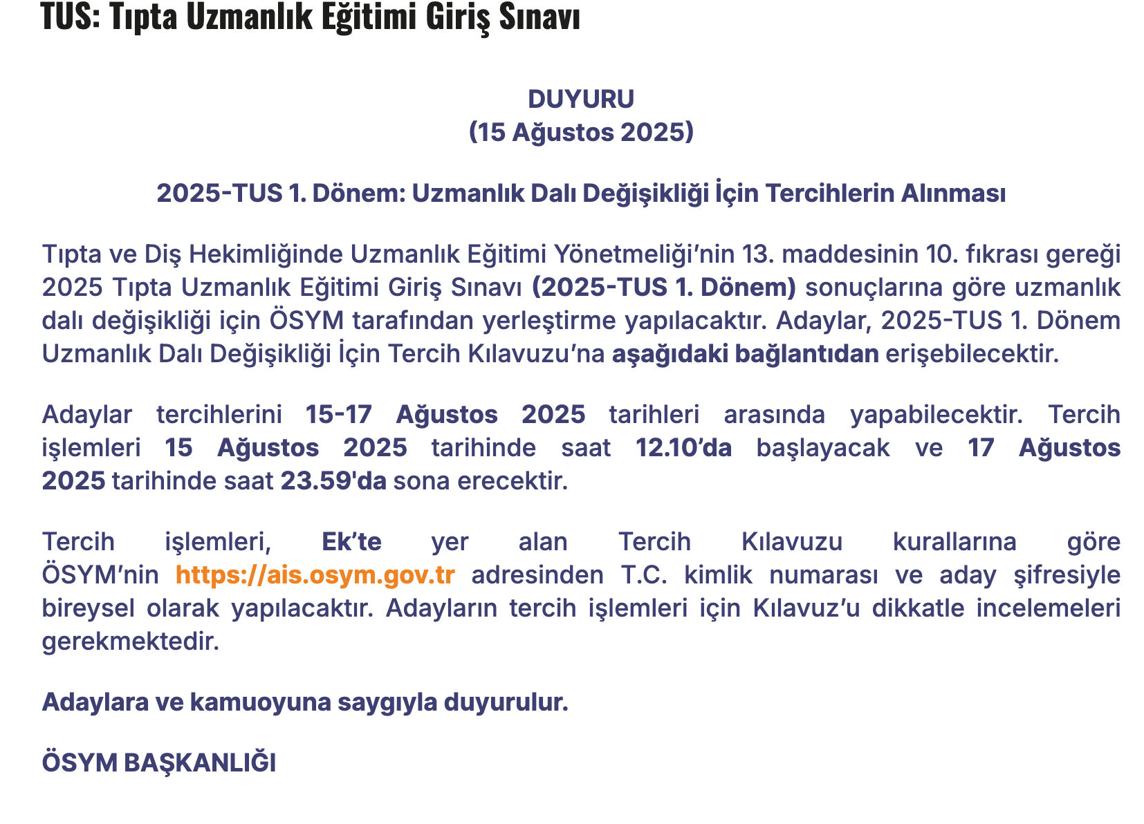 TUS 1. dönem tercihleri nasıl yapılır? - 2. Resim