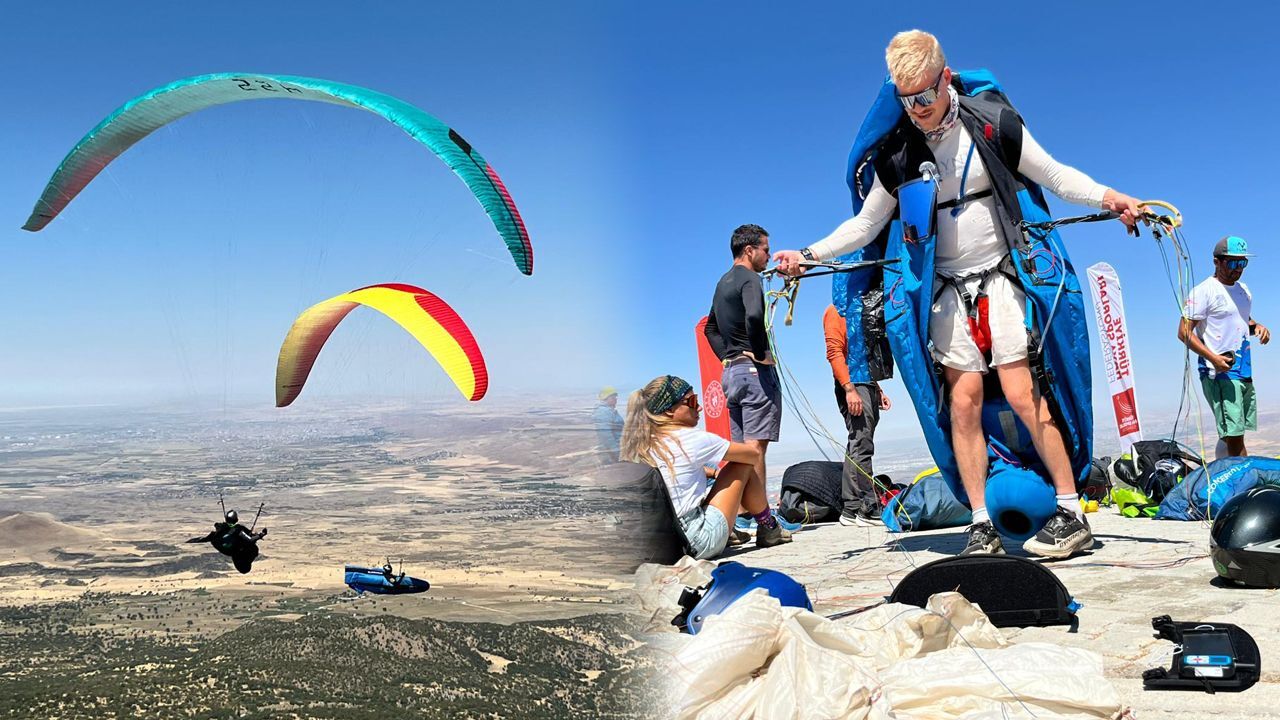 Aksaray&#039;da Yamaç Paraşütü Dünya Kupası heyecanı! 35 ülkeden 150 sporcu katıldı