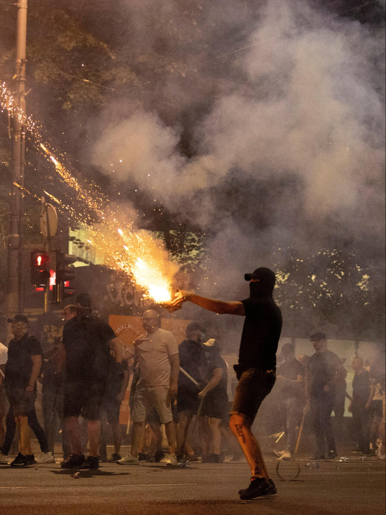 Protestolar beşinci günde şiddetlendi! Sırbistan'da maskeli grup hükümet binasını yaktı - 2. Resim