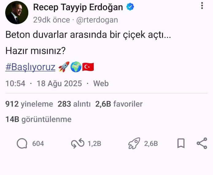 Cumhurbaşkanı Erdoğan Next Sosyal'de! Meşhur şiiri paylaşıp mesajı verdi: Hazır mısınız? - 1. Resim