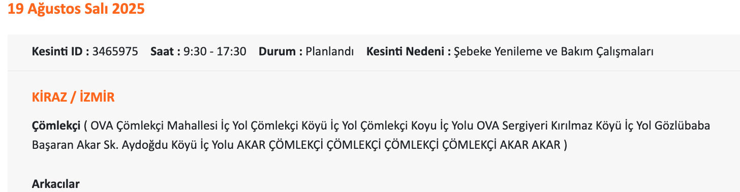 İzmir'de elektrik kesintisi son dakika: Gediz Elektrik duyurdu, İzmir'de elektrikler ne zaman gelecek? İzmir'de elektrik kesintisi son dakika: Gediz Elektrik duyurdu, İzmir'de elektrikler ne zaman gelecek? - 11. Resim