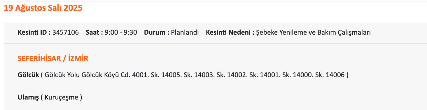 İzmir'de elektrik kesintisi son dakika: Gediz Elektrik duyurdu, İzmir'de elektrikler ne zaman gelecek? İzmir'de elektrik kesintisi son dakika: Gediz Elektrik duyurdu, İzmir'de elektrikler ne zaman gelecek? - 14. Resim