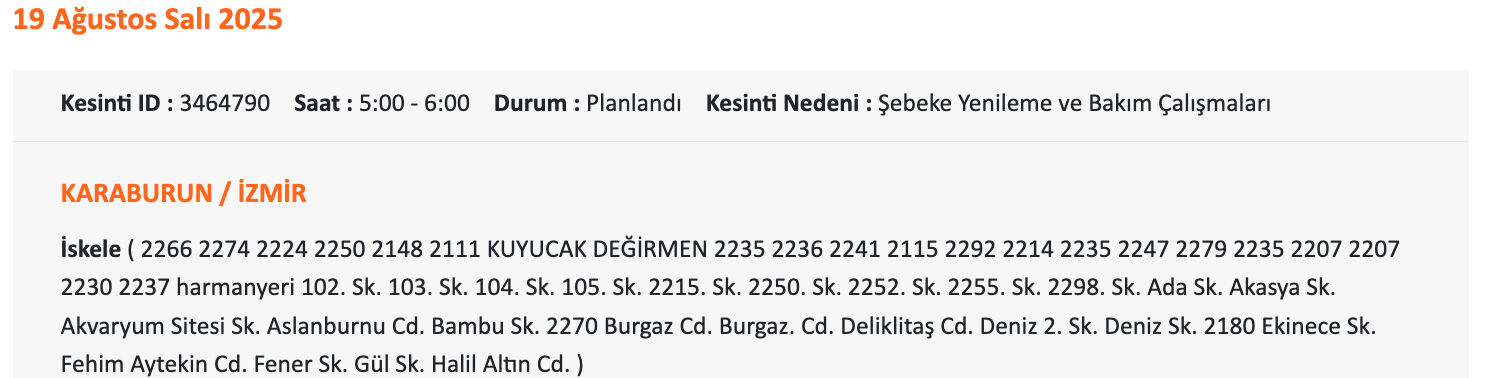 İzmir'de elektrik kesintisi son dakika: Gediz Elektrik duyurdu, İzmir'de elektrikler ne zaman gelecek? İzmir'de elektrik kesintisi son dakika: Gediz Elektrik duyurdu, İzmir'de elektrikler ne zaman gelecek? - 10. Resim