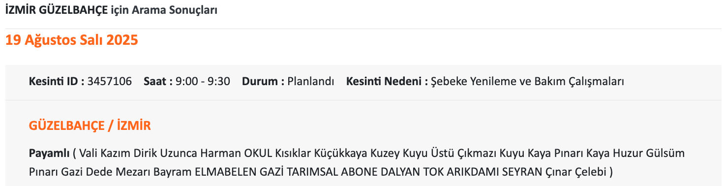 İzmir'de elektrik kesintisi son dakika: Gediz Elektrik duyurdu, İzmir'de elektrikler ne zaman gelecek? İzmir'de elektrik kesintisi son dakika: Gediz Elektrik duyurdu, İzmir'de elektrikler ne zaman gelecek? - 8. Resim