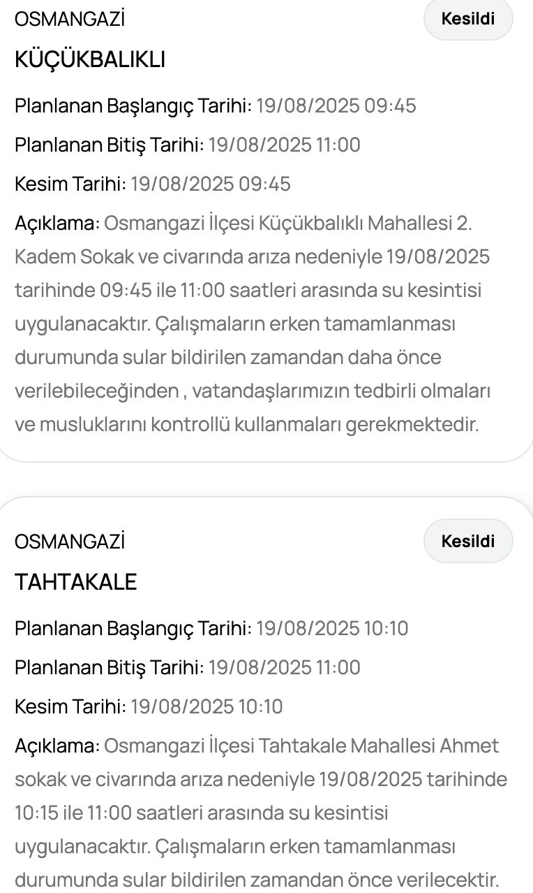 Bursa su kesintisi: BUSKİ duyurdu! 19 Ağustos Bursa'da sular ne zaman gelecek? - 5. Resim