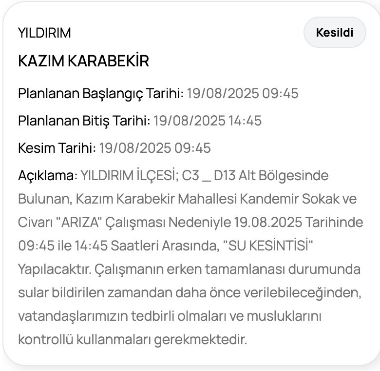 Bursa su kesintisi: BUSKİ duyurdu! 19 Ağustos Bursa'da sular ne zaman gelecek? - 7. Resim