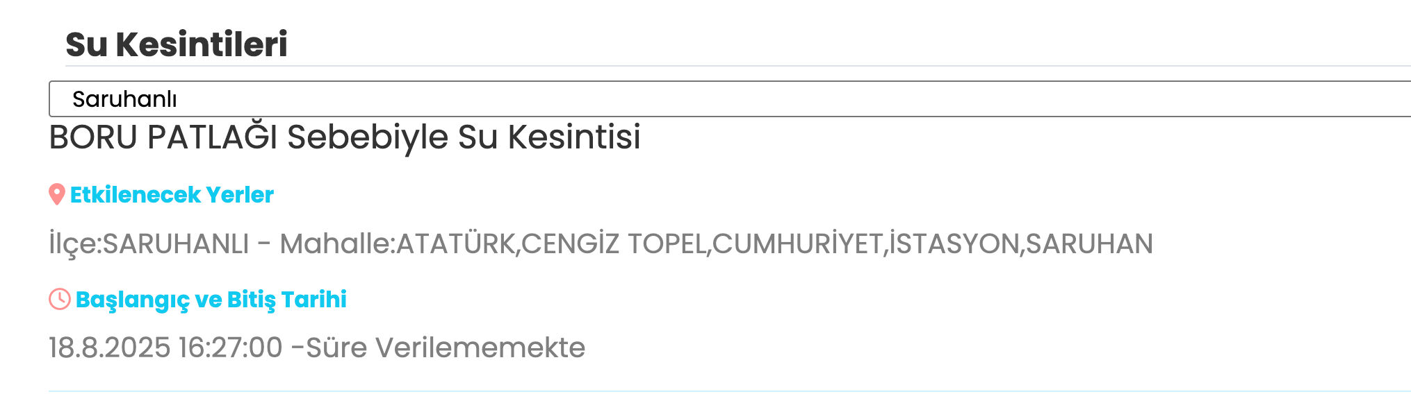 Manisa su kesintisi: MASKİ duyurdu! 19 Ağustos Manisa'da sular ne zaman gelecek? - 6. Resim