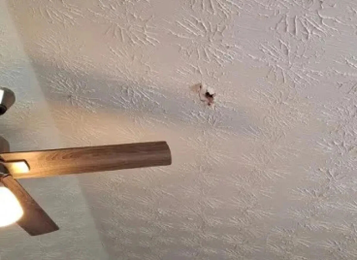 Akıllara durgunluk veren olay! Ev sahibi neye uğradığını şaşırdı: Çatıyı delip oturma odasına düştü - 2. Resim